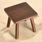 Lumendat Modern Minimalist Square Rubberwood Chair Backless For Living Room Lumendat