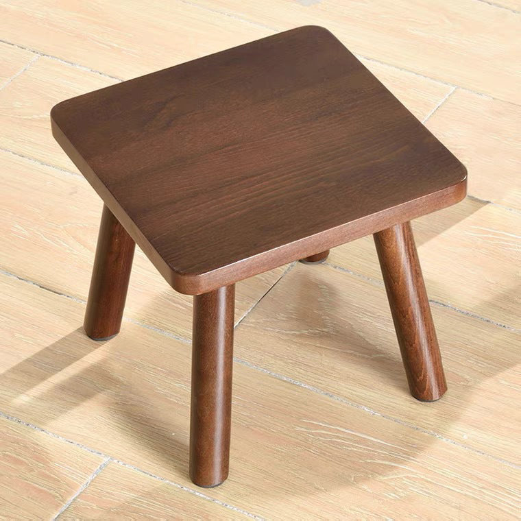 Lumendat Modern Minimalist Square Rubberwood Chair Backless For Living Room Lumendat