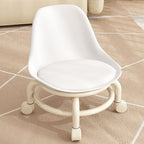 Lumendat Contemporary Scandinavian Kids Acrylic Leather Sponge Metal Round Low Stool Backrest Movable For Living Room Lumendat