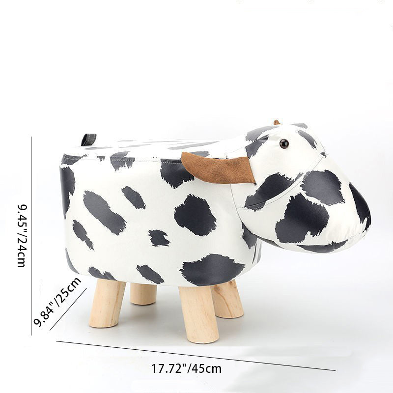 Lumendat Contemporary Creative Kids Fabric Wood Sponge Animal Elephant Footstool For Entryway Lumendat