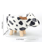 Lumendat Contemporary Creative Kids Fabric Wood Sponge Animal Elephant Footstool For Entryway Lumendat