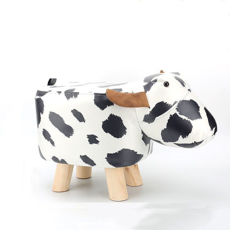 Lumendat Contemporary Creative Kids Fabric Wood Sponge Animal Elephant Footstool For Entryway Lumendat