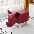 Lumendat Contemporary Creative Kids Fabric Wood Sponge Animal Elephant Footstool For Entryway Lumendat