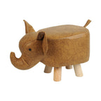 Lumendat Contemporary Creative Kids Fabric Wood Sponge Animal Elephant Footstool For Entryway Lumendat