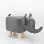 Lumendat Contemporary Creative Kids Fabric Wood Sponge Animal Elephant Footstool For Entryway Lumendat