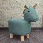 Lumendat Contemporary Creative Kids Fabric Wood Sponge Animal Elephant Footstool For Entryway Lumendat