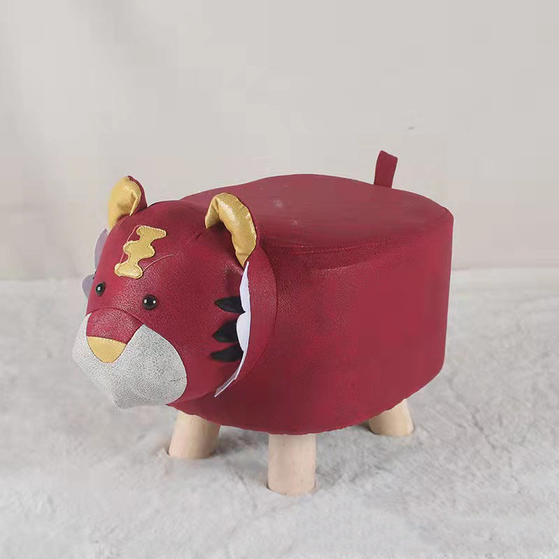 Lumendat Contemporary Creative Kids Fabric Wood Sponge Animal Elephant Footstool For Entryway Lumendat