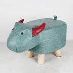 Lumendat Contemporary Creative Kids Fabric Wood Sponge Animal Elephant Footstool For Entryway Lumendat