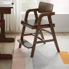 Modern Simplicity Kids Rubber Wood Fabric Sponge Square Trapezoidal Structure Desk Chair Footrest Adjustable For Home Office DFM-F