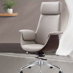 Modern Simplicity Microfiber Leather Board Aluminum Alloy Sponge Rectangular Wood Grain Desk Chair Backrest Adjustable For Home Office DFM-F