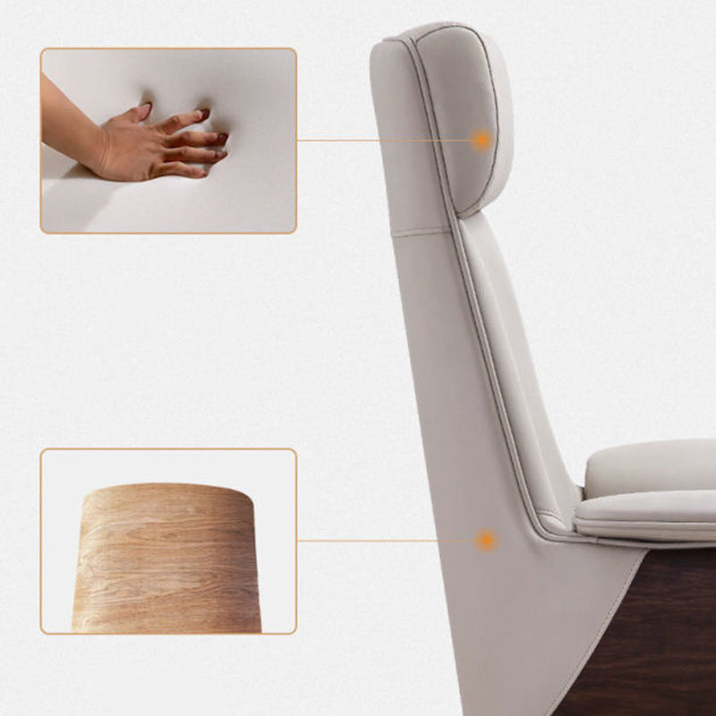 Modern Simplicity Microfiber Leather Board Aluminum Alloy Sponge Rectangular Wood Grain Desk Chair Backrest Adjustable For Home Office DFM-F