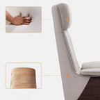 Modern Simplicity Microfiber Leather Board Aluminum Alloy Sponge Rectangular Wood Grain Desk Chair Backrest Adjustable For Home Office DFM-F