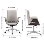 Modern Simplicity Microfiber Leather Board Aluminum Alloy Sponge Rectangular Wood Grain Desk Chair Backrest Adjustable For Home Office DFM-F