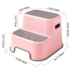 Lumendat Contemporary Creative Kids TPE PP Rectangular Letter Portable Footstool 2-Tier For Bathroom Lumendat