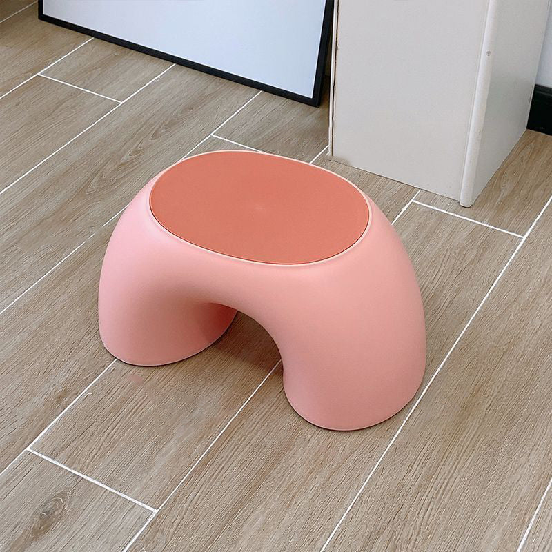 Lumendat Modern Minimalist Kids Rainbow Shape PP Plastic Low Stool For Living Room Lumendat