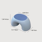 Lumendat Modern Minimalist Kids Rainbow Shape PP Plastic Low Stool For Living Room Lumendat