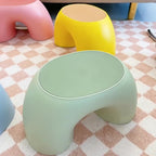 Lumendat Modern Minimalist Kids Rainbow Shape PP Plastic Low Stool For Living Room Lumendat
