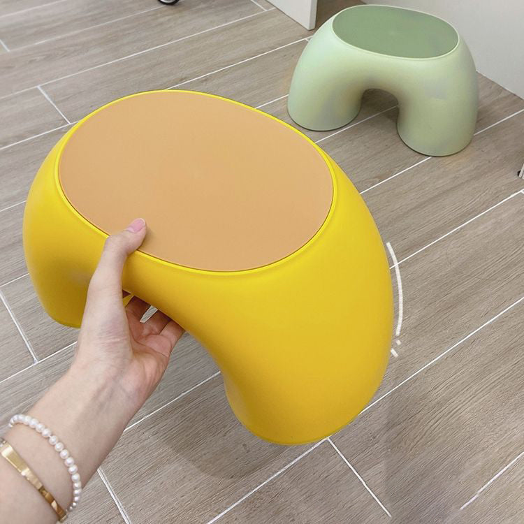 Lumendat Modern Minimalist Kids Rainbow Shape PP Plastic Low Stool For Living Room Lumendat