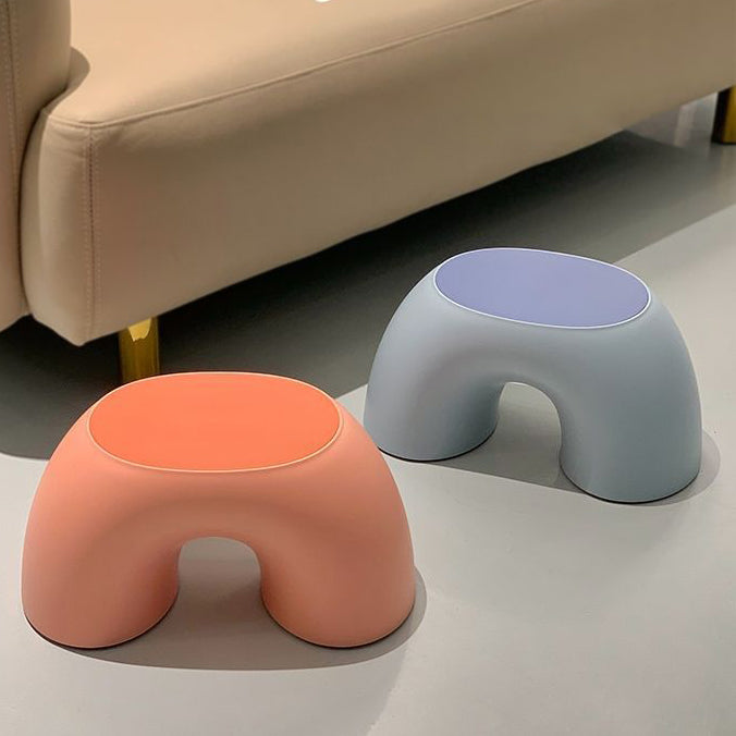 Lumendat Modern Minimalist Kids Rainbow Shape PP Plastic Low Stool For Living Room Lumendat