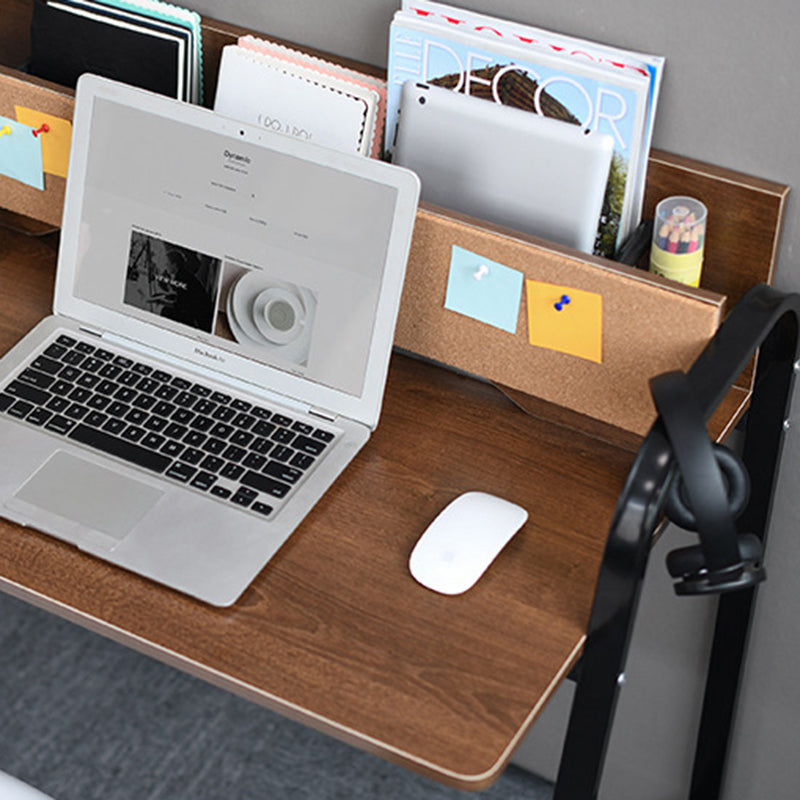 Modern Minimalist Rectangle Carbon Steel Medium Fiber Density Board Desk 4-Leg For Home Office DFM-F