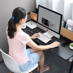 Modern Minimalist Rectangle Carbon Steel Medium Fiber Density Board Desk 4-Leg For Home Office DFM-F