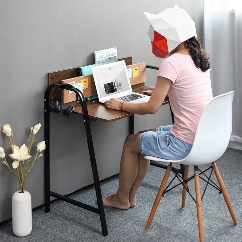 Modern Minimalist Rectangle Carbon Steel Medium Fiber Density Board Desk 4-Leg For Home Office DFM-F