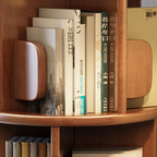 Modern Minimalist Solid Wood Round Cylinder Rotating Bookshelf 2/3/4/5 Tier For Home Office And Living Room DFM-F