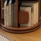 Modern Minimalist Solid Wood Round Cylinder Rotating Bookshelf 2/3/4/5 Tier For Home Office And Living Room DFM-F