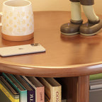 Modern Minimalist Solid Wood Round Cylinder Rotating Bookshelf 2/3/4/5 Tier For Home Office And Living Room DFM-F