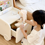 Lumendat Contemporary Creative Car-Shaped PE Plastic Kids Nightstand 1-Drawer For Bedroom Lumendat