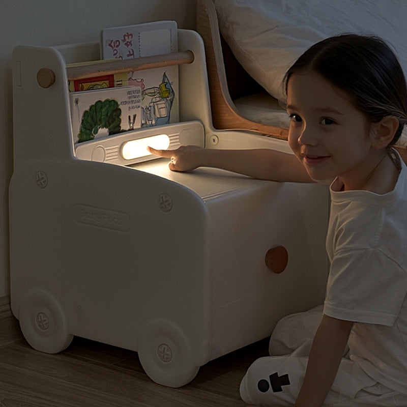 Lumendat Contemporary Creative Car-Shaped PE Plastic Kids Nightstand 1-Drawer For Bedroom Lumendat