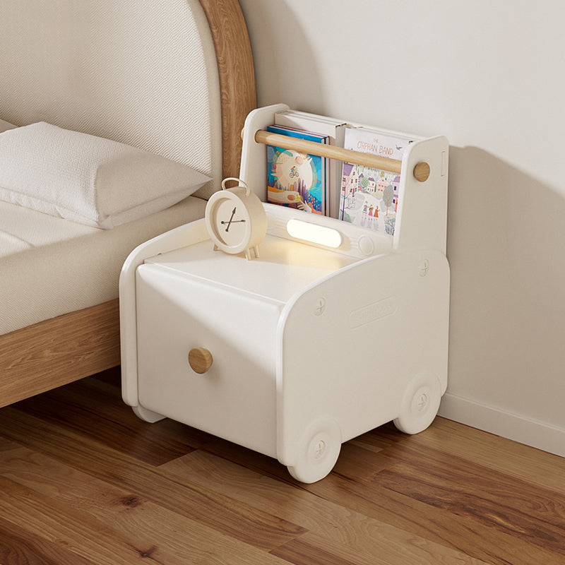 Lumendat Contemporary Creative Car-Shaped PE Plastic Kids Nightstand 1-Drawer For Bedroom Lumendat