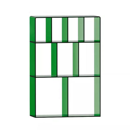 Modern Minimalist Acrylic Rectangular Storage Bookshelf 3-Tier For Home Office