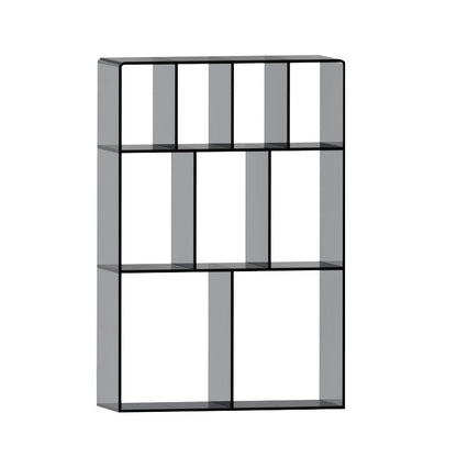Modern Minimalist Acrylic Rectangular Storage Bookshelf 3-Tier For Home Office