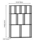 Modern Minimalist Acrylic Rectangular Storage Bookshelf 3-Tier For Home Office DFM-F