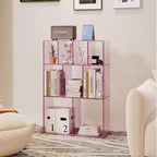 Modern Minimalist Acrylic Rectangular Storage Bookshelf 3-Tier For Home Office DFM-F