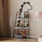 Lumendat Contemporary Creative Dinosaur-Shaped Iron Kids Floor-Standing Bookshelf 3-Layer For Study Lumendat