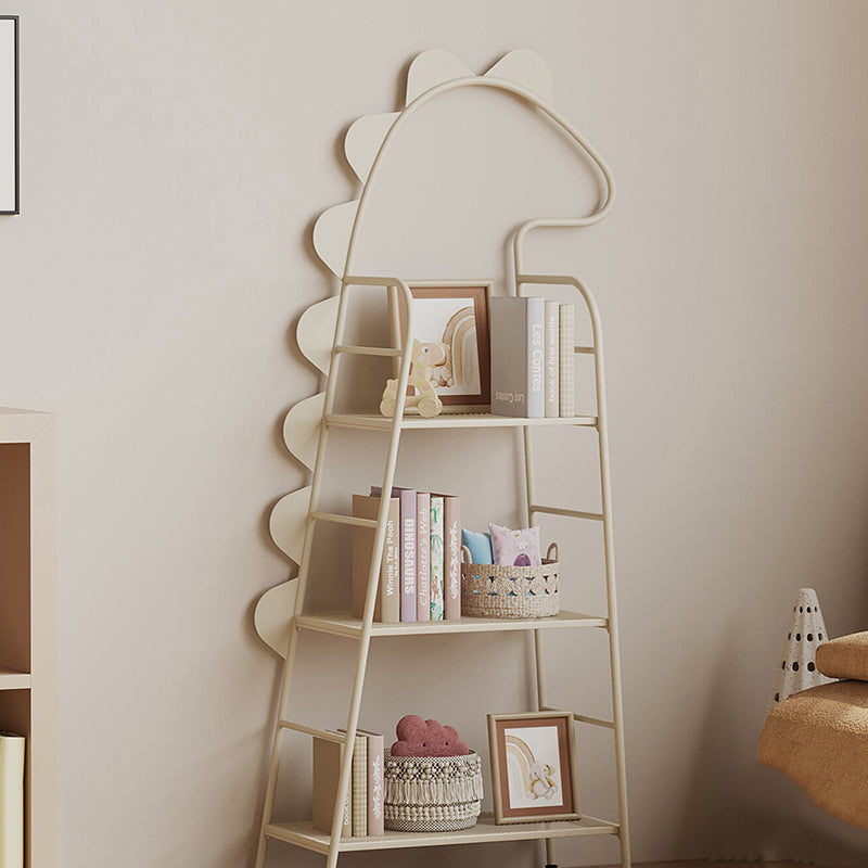 Lumendat Contemporary Creative Dinosaur-Shaped Iron Kids Floor-Standing Bookshelf 3-Layer For Study Lumendat