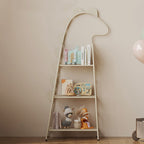 Lumendat Contemporary Creative Dinosaur-Shaped Iron Kids Floor-Standing Bookshelf 3-Layer For Study Lumendat