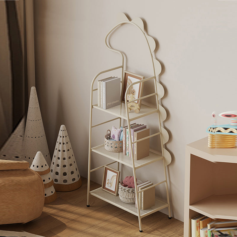 Lumendat Contemporary Creative Dinosaur-Shaped Iron Kids Floor-Standing Bookshelf 3-Layer For Study Lumendat