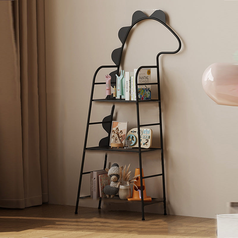Lumendat Contemporary Creative Dinosaur-Shaped Iron Kids Floor-Standing Bookshelf 3-Layer For Study Lumendat