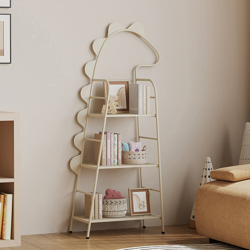 Lumendat Contemporary Creative Dinosaur-Shaped Iron Kids Floor-Standing Bookshelf 3-Layer For Study Lumendat