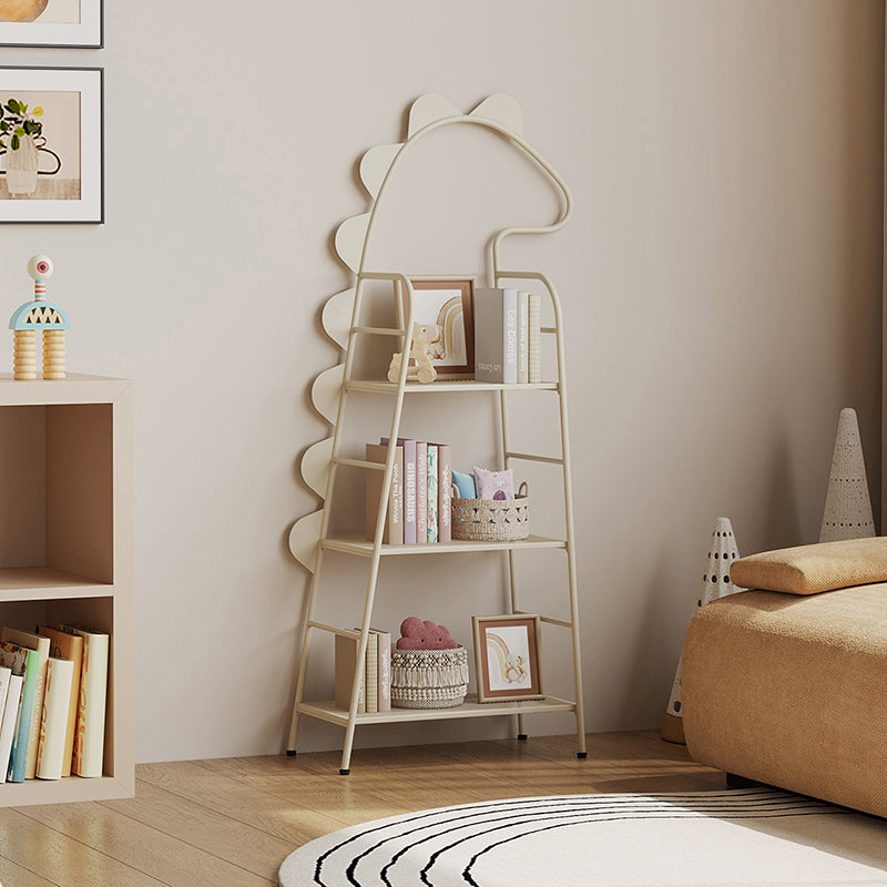 Lumendat Contemporary Creative Dinosaur-Shaped Iron Kids Floor-Standing Bookshelf 3-Layer For Study Lumendat