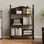 Lumendat Contemporary Nordic Narrow Castle-Shaped Iron Movable Kids Storage Shelf 3/4-Tier For Living Room Lumendat