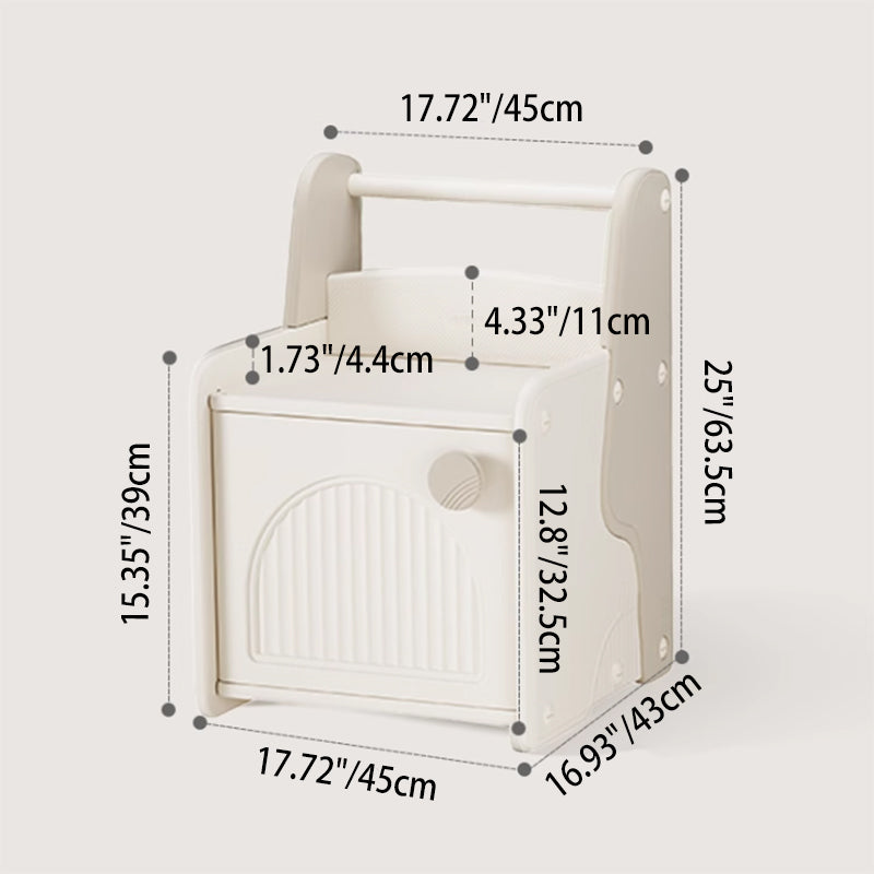 Lumendat Modern Art Deco Eco-Friendly HDPE Square Kids Storage Cabinet 1-Cabinet For Living Room & Bedroom Lumendat
