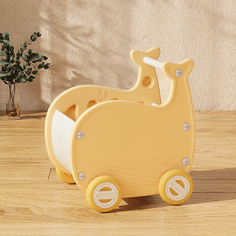 Lumendat Contemporary Creative Whale-Shaped Eco-Friendly HDPE Movable Kids Storage Cabinet 1-Storage For Living Room & Bedroom Lumendat