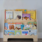 Lumendat Contemporary Nordic Fan-Shaped Pine Wood & Plywood Kids Bookshelf 3-Layer For Living Room & Study Room Lumendat