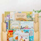 Lumendat Contemporary Nordic Fan-Shaped Pine Wood & Plywood Kids Bookshelf 3-Layer For Living Room & Study Room Lumendat