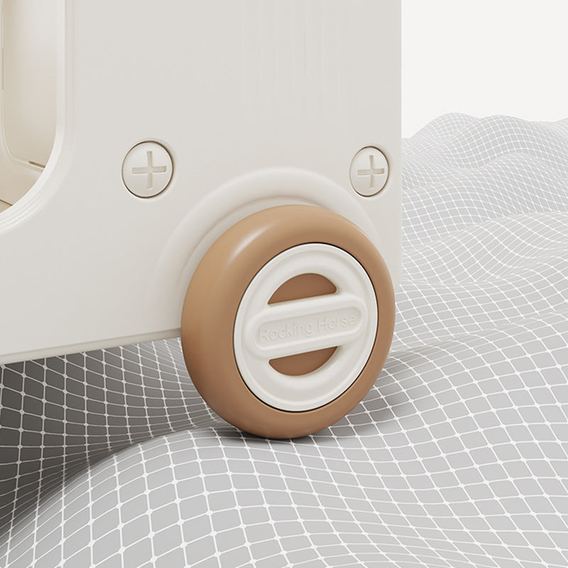 Lumendat Modern Art Deco Car-Shaped Eco-Friendly HDPE Movable Kids Storage End Table 3-Tier For Living Room Lumendat