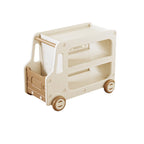 Lumendat Modern Art Deco Car-Shaped Eco-Friendly HDPE Movable Kids Storage End Table 3-Tier For Living Room Lumendat